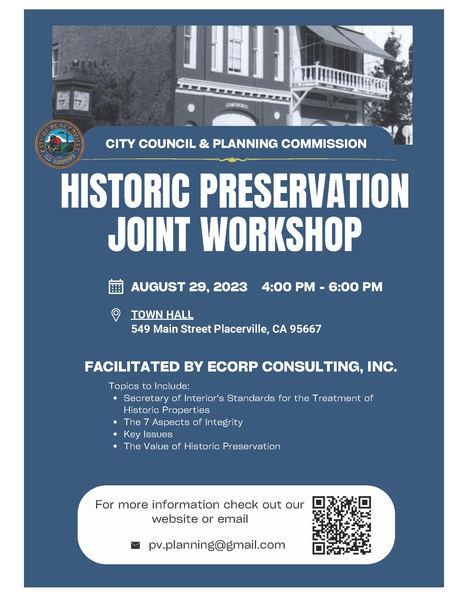 City of Placerville California - Development Services Announcements